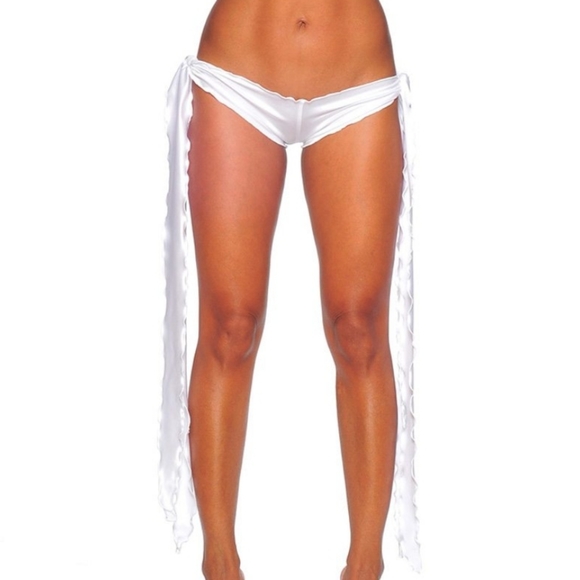 WHITE BodyZone Ribbon Tie Boy Shorts. NWT - Picture 1 of 1